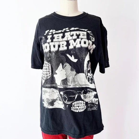 Phoebe Bridgers I Hate Our Mom graphic band tee Black Grunge - Picture 1 of 5